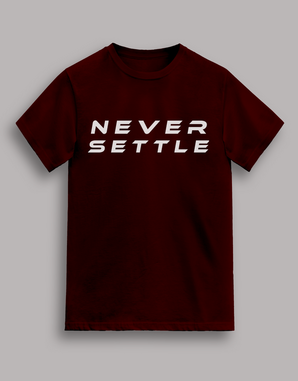 Never Settle Maroon Classic T-shirt