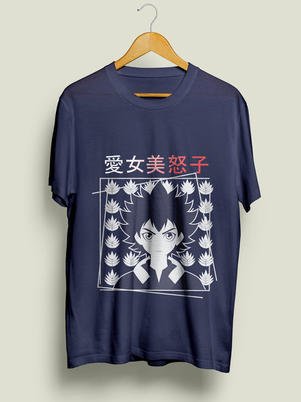 Anime Theme Navy Blue T-shirt